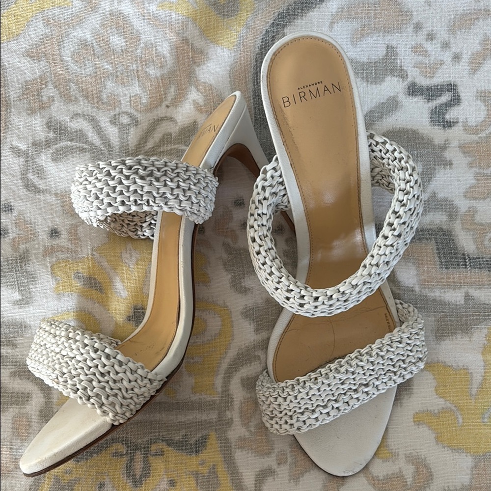 Alexandre Birman Cream Women's Heels Size 40.5